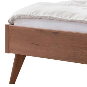 Nussbaum Massivholz Bettgestell Kansas in modernem Design 140x200 cm – Ansicht 6