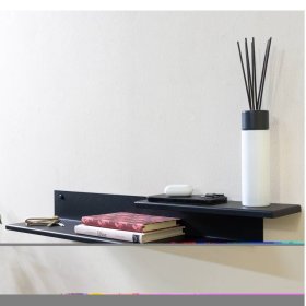 Wandboard Eterna in Schwarz pulverbeschichteter Stahl – Ansicht 4