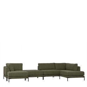 Modul Sofa Chaiselongue Skaceto in Dunkelgrün 200 cm breit – Ansicht 10