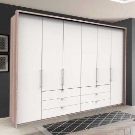 XL Kleiderschrank Lolyana in Weiß und Eiche Sägerau – Ansicht 2
