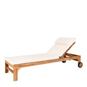 Sonnenliege Hawar aus Teak Massivholz 37 cm hoch – Ansicht 6