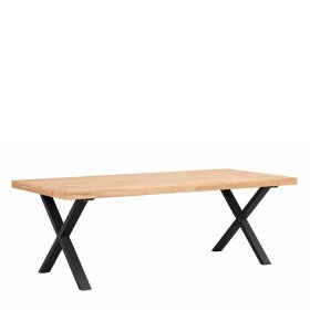 Esszimmer Tisch Tagma mit Eichemassivholzplatte im Loft Stil – Ansicht 4