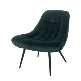 Samt Sessel Ziaru in Dunkelgrün im Retro Style – Ansicht 2
