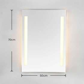 Beleuchteter Wandspiegel Akzenta 70 cm hoch in rechteckiger Form – Ansicht 7