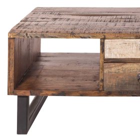 Design Wohnzimmertisch Tamila aus Mangobaum Massivholz sandgestrahlt – Ansicht 5
