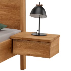 Wildeiche Doppelbett massiv Snoba Oberfläche geölt - 90 cm Kopfteil – Ansicht 3