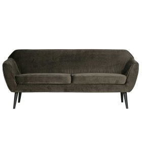 Couch Adamsa in Dunkelgrün Used Optik mit Webstoff – Ansicht 2