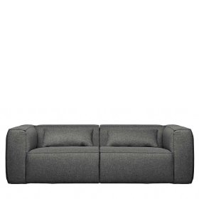 Dreisitzer Couch Vrisso mit grauem Stoffbezug in modernem Design – Ansicht 1