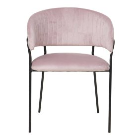 Samt Armlehner Zaotrado in Rosa und Schwarz max. belastbar bis 110 kg – Ansicht 2