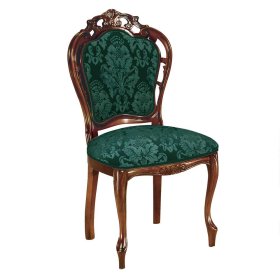 Esszimmer Sitzgruppe Daltiana in Nussbaumfarben im Barockstil (sechsteilig) – Ansicht 2