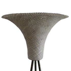 Skandi Design Stehlampe Split aus Seegras und Metall – Ansicht 4