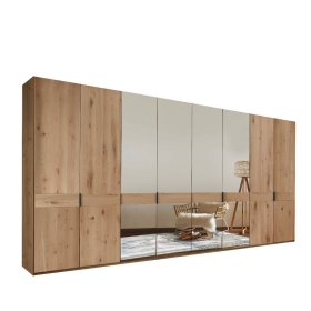 Premium Kleiderschrank Viramiru mit Spiegel Türen 393 cm breit – Ansicht 1
