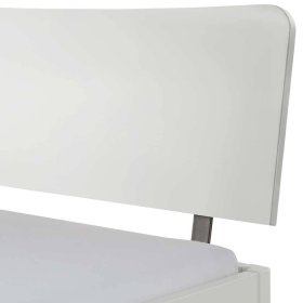 Premium Bett weiß Zinsoe aus MDF mit Vierfußgestell aus Metall – Ansicht 4