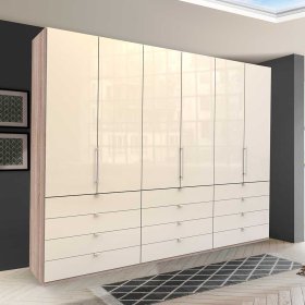 Kombi Kleiderschrank Codumenta mit Schubladen und Falttüren – Ansicht 3