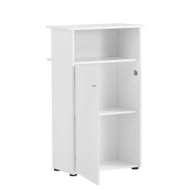 Empfangstresen Dadonia in Weiß melaminbeschichtet 111 cm hoch – Ansicht 6