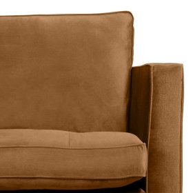 Retro Design Einzelsessel Habanas in Honigfarben Samt – Ansicht 3