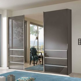 Schiebetürenschrank Lontrain Made in Germany in Braun – Ansicht 2