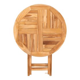 Balkon Klapptisch Hawar aus Teak Massivholz 70 cm breit – Ansicht 4
