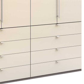 Schlafzimmerschrank Acuta in Cremefarben und Eiche Trüffel – Ansicht 4