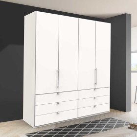 Falttüren Schlafzimmerschrank Emiliano in Weiß mit Soft Close – Ansicht 3
