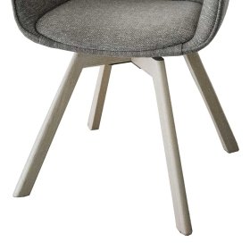 Armlehnstuhl Felda mit Gestell aus Massivholz im Skandi Design (2er Set) – Ansicht 5