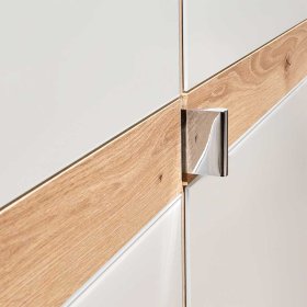 Schlafzimmer Privira in Beige und Eiche Bianco mit LED Beleuchtung (vierteilig) – Ansicht 11