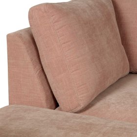 Rosa Modulsofa Ecke Oktamian Rücken echt bezogen - 44 cm Sitzhöhe – Ansicht 9