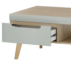 Couchtisch Casmas im Skandi Design in Eichefarben und Mintgrün – Ansicht 6