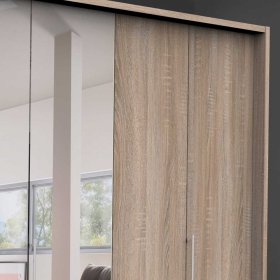 XXL Schlafzimmerkleiderschrank Gehvonda in Eiche Sägerau mit Spiegeltür – Ansicht 5