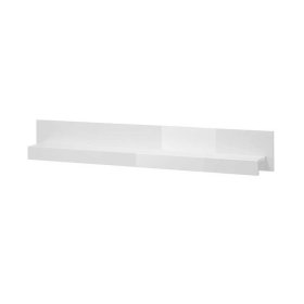 Wohnzimmer Anbauwand Novinza in Weiß Hochglanz und Beton Grau 280 cm (vierteilig) – Ansicht 9