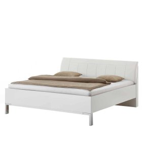Doppelbett Bean in modernem Design in Weiß – Ansicht 1