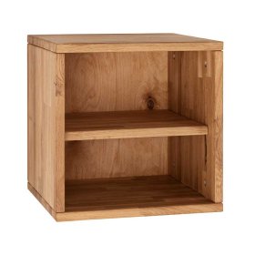 Wohnwand Vollholz Moore aus Wildeiche Massivholz 190 cm hoch (zwanzigteilig) – Ansicht 6