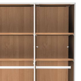 Schlafzimmerkleiderschrank Durac in Eiche Bianco und Weiß – Ansicht 7