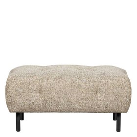 Beistellhocker Streeter in Beige meliert mit Vierfußgestell aus Metall – Ansicht 2