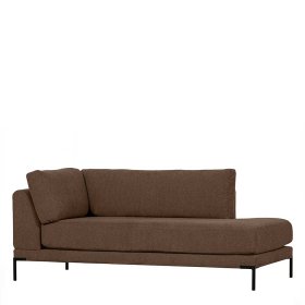 Chaiselongue Lehne links Rio in Braun - Modulsofa Element – Ansicht 2