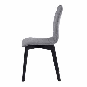 Hochlehner Set Restania in Grau Schwarz Webstoff mit Holzbeinen (2er Set) – Ansicht 4