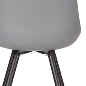 Küchenstuhl Set Emjana im Skandi Design in Anthrazit Kunststoff (2er Set) – Ansicht 7