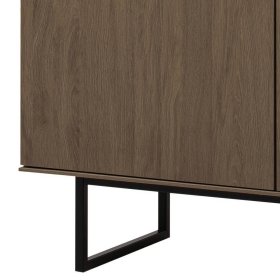 Wohnzimmerschrank Anuta in Nussbaumfarben 137 cm hoch – Ansicht 4