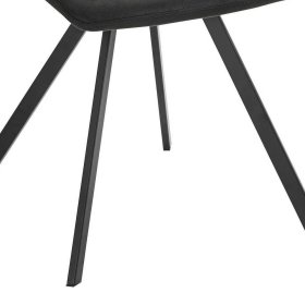 Polsterstühle Rain in Anthrazit und Schwarz Lehne mit Ausschnitt (2er Set) – Ansicht 9