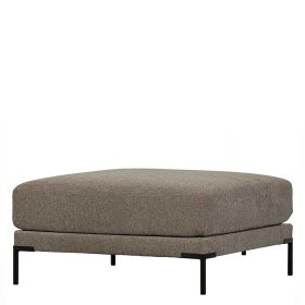 Polsterhocker Udjaca in Taupe mit Vierfußgestell aus Metall – Ansicht 1