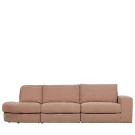 Rosa Einsitzer Modul Couch Oktamian aus Webstoff mit Armlehne rechts – Ansicht 12