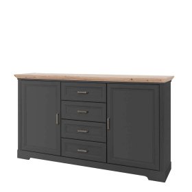 Sideboard Trujano im Landhausstil in Dunkelgrau – Ansicht 1