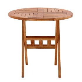 Garten Klapptisch Spadarius aus Teak Massivholz rund – Ansicht 2