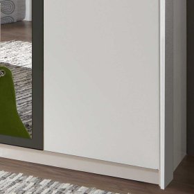 Kleiderschrank 6-türig Ettina in Dunkelgrau und Weiß mit Spiegeln – Ansicht 7