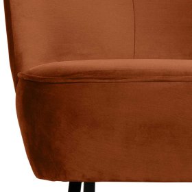 Lounge Sessel Losiamos in Rostfarben und Schwarz mit Samt Bezug – Ansicht 4