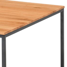 Design Couchtisch Ittigen aus Asteiche massiv und Schwarz Metall modern – Ansicht 4