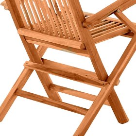 Armlehnen Gartenstühle Spadarius aus Teak Massivholz klappbar (2er Set) – Ansicht 8
