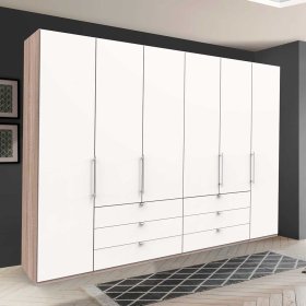 XL Kleiderschrank Lolyana in Weiß und Eiche Sägerau – Ansicht 3