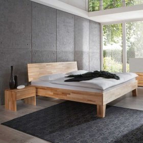 Kernbuche Holzbett Firadila massiv geölt in Überlänge (dreiteilig) – Ansicht 2