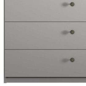 Landhausstil Drehtürschrank Saconso in Hellgrau mit Spiegeltür – Ansicht 4